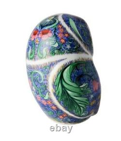 Royal Crown Derby Periwinkle Owl William Morris Bird Paperweight New 1st