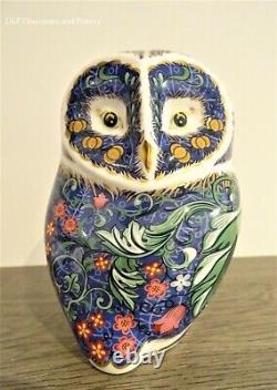 Royal Crown Derby Periwinkle Purple Owl paperweight RRP £190