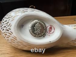 Royal Crown Derby Pheasant Paperweight with Gold Stopper