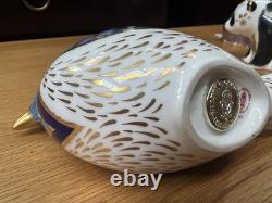 Royal Crown Derby Pheasant Paperweight with Gold Stopper