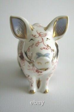 Royal Crown Derby Pig Money Box New Boxed