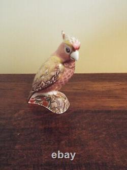 Royal Crown Derby Pink Cockatoo First Quality With Gold Stopper And Box