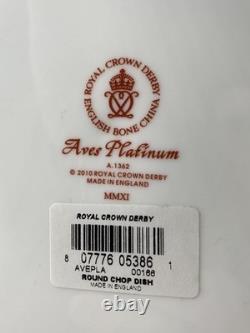 Royal Crown Derby Platinum Aves 35cm Huge Round Serving Platter Brand New