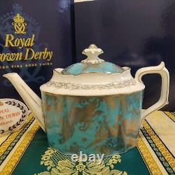 Royal Crown Derby Platinum Aves Large Tea Pot- New 1st Boxed