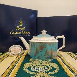 Royal Crown Derby Platinum Aves Large Tea Pot- New 1st Boxed