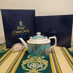 Royal Crown Derby Platinum Aves Large Tea Pot- New 1st Boxed