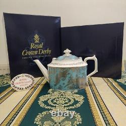 Royal Crown Derby Platinum Aves Large Tea Pot- New 1st Boxed