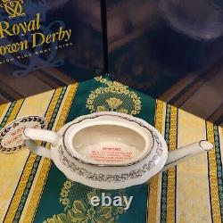 Royal Crown Derby Platinum Aves Large Tea Pot- New 1st Boxed