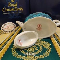 Royal Crown Derby Platinum Aves Large Tea Pot- New 1st Boxed