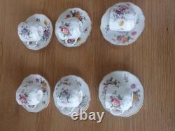 Royal Crown Derby Posies Coffee Cups & Saucers 6 X Duos Vintage unused boxed