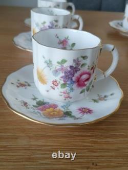 Royal Crown Derby Posies Coffee Cups & Saucers 6 X Duos Vintage unused boxed