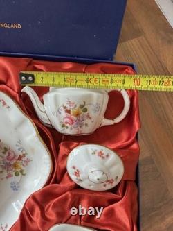 Royal Crown Derby Posies Miniature Tea Set on a Tray 1st Quality 1981 In Box