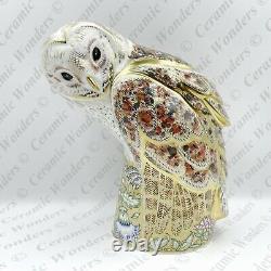 Royal Crown Derby Prestige'Barn Owl' Paperweight (Ltd Edition) Gold Stopper