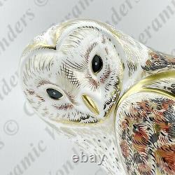 Royal Crown Derby Prestige'Barn Owl' Paperweight (Ltd Edition) Gold Stopper