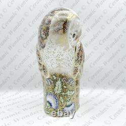 Royal Crown Derby Prestige'Barn Owl' Paperweight (Ltd Edition) Gold Stopper