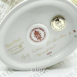 Royal Crown Derby Prestige'Barn Owl' Paperweight (Ltd Edition) Gold Stopper