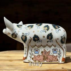 Royal Crown Derby Priscilla Pig Paperweight Gold Stopper New Boxed Genuine