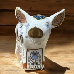 Royal Crown Derby Priscilla Pig Paperweight Gold Stopper New Boxed Genuine