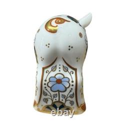 Royal Crown Derby Priscilla Pig Paperweight Gold Stopper New Boxed Genuine