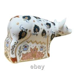 Royal Crown Derby Priscilla Pig Paperweight Gold Stopper New Boxed Genuine
