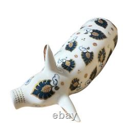 Royal Crown Derby Priscilla Pig Paperweight Gold Stopper New Boxed Genuine
