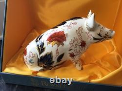 Royal Crown Derby Prudence Pig Moneybox Paperweight