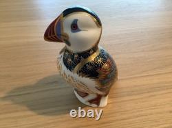 Royal Crown Derby Puffin Bone China Paperweight with Gold Stopper