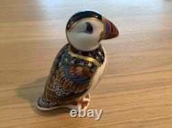 Royal Crown Derby Puffin Bone China Paperweight with Gold Stopper