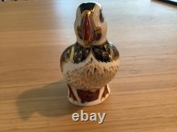 Royal Crown Derby Puffin Bone China Paperweight with Gold Stopper