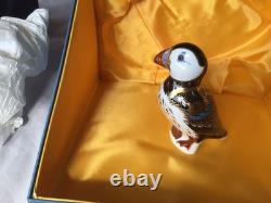 Royal Crown Derby Puffin Paperweight Gold Stopper
