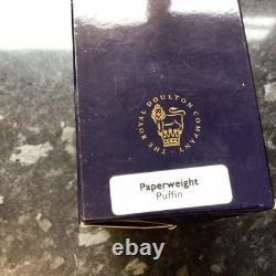 Royal Crown Derby Puffin Paperweight Gold Stopper