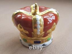 Royal Crown Derby Q. E. II Golden Jubilee Heraldic Crown Paperweight, New, Perfect