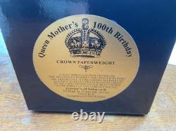 Royal Crown Derby Queen Mothers 100th Birthday Crown Paperweight