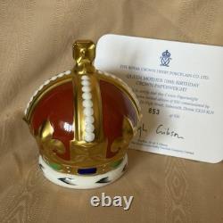 Royal Crown Derby Queen Mothers 100th Birthday Crown Paperweight