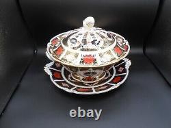 Royal Crown Derby RARE Imari 1128 Soup Tureen and Underplate Mint