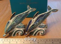 Royal Crown Derby ROYAL DOLPHINS Limited Edition of only 195 Pairs HALF PRICE