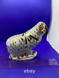 Royal Crown Derby Ram, 1st Quality Gold Stopper. 1990. Retired 1993