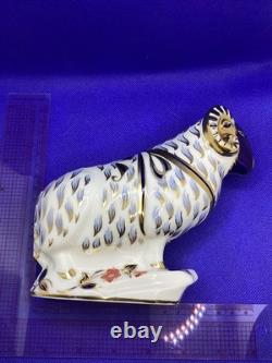 Royal Crown Derby Ram, 1st Quality Gold Stopper. 1990. Retired 1993