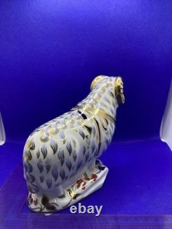 Royal Crown Derby Ram, 1st Quality Gold Stopper. 1990. Retired 1993