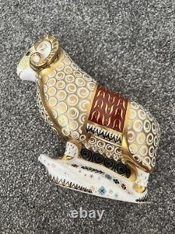 Royal Crown Derby Ram Of Colchis Limited Edition Paperweight with Gold Stopper