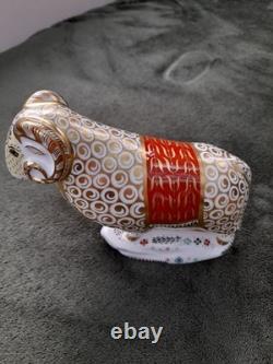 Royal Crown Derby Ram Of Colchis With Gold Stopper Certificate And Original Box