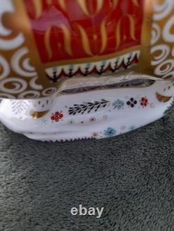 Royal Crown Derby Ram Of Colchis With Gold Stopper Certificate And Original Box