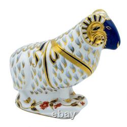 Royal Crown Derby Ram Paperweight Bone China Collectible