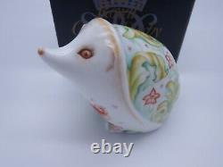 Royal Crown Derby Rare Handpainted 1 Off Hedgehog Paperweight