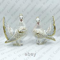Royal Crown Derby Rare Royal'Diamond Jubilee Doves' Paperweights Ltd Edition