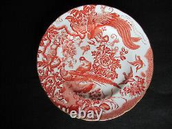 Royal Crown Derby Red Aves A74 Pattern 10½ ins. 6 x Dinner Plates SET TWO