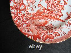 Royal Crown Derby Red Aves A74 Pattern 10½ ins. 6 x Dinner Plates SET TWO