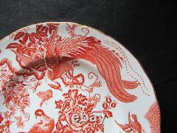 Royal Crown Derby Red Aves A74 Pattern 10½ ins. 6 x Dinner Plates SET TWO