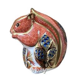 Royal Crown Derby Red Squirrel Paperweight Silver Stopper Brand New No Box