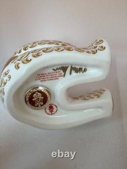 Royal Crown Derby'Regal Goldie Bear' HM Queen Elizabeth II Golden Wedding. 952